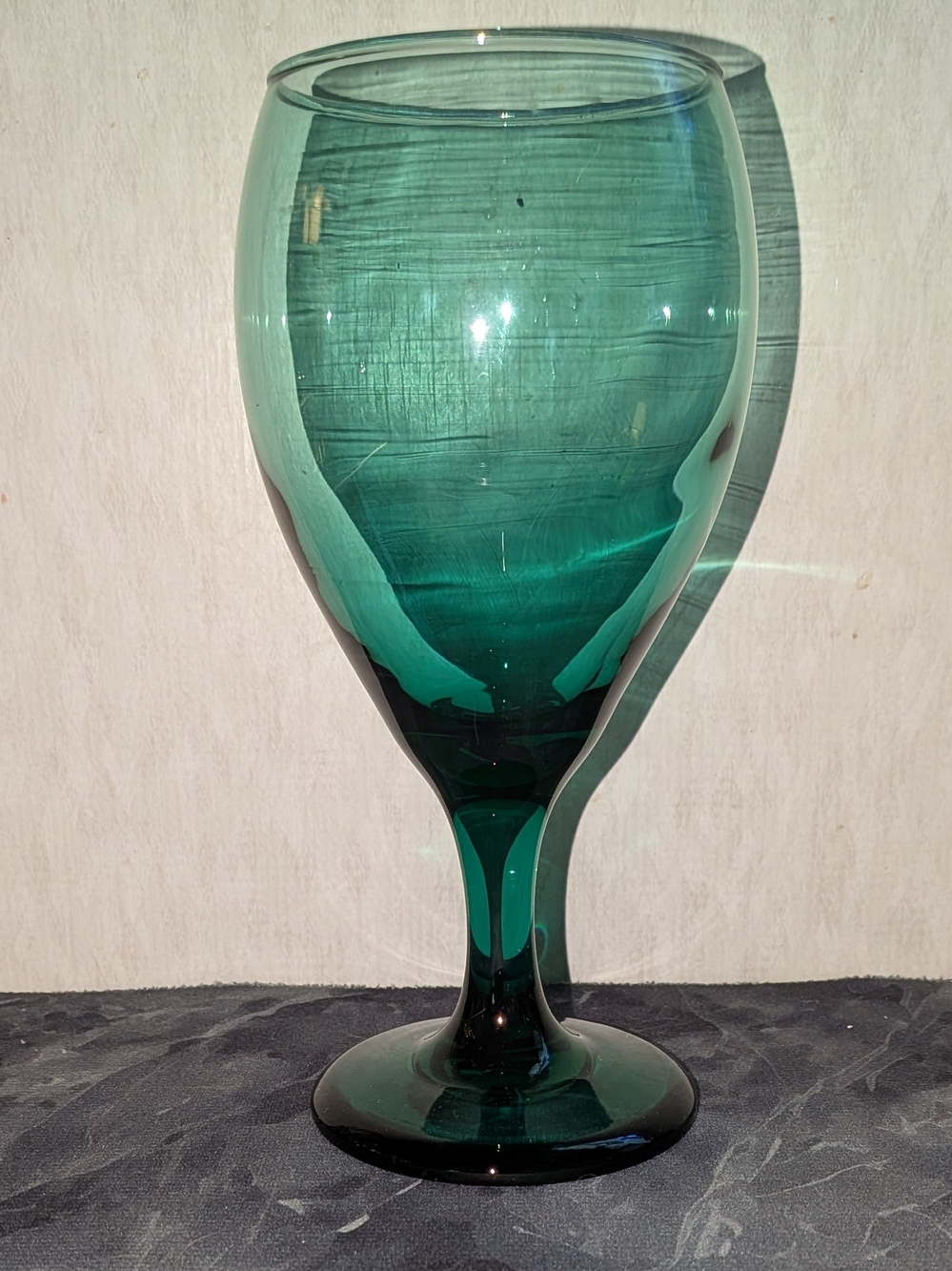 Set of 4 Vintage Libbey Glass Teardrop Juniper Green